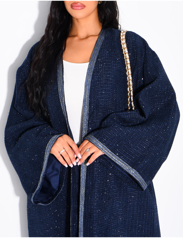 Kimono épais à liseré doré