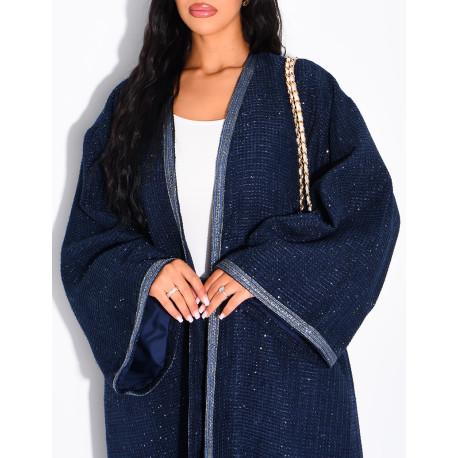 Kimono épais à liseré doré