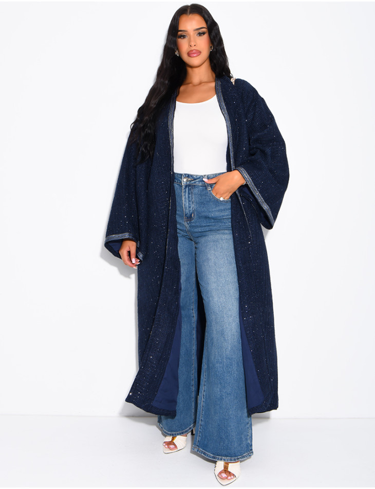 Kimono épais à liseré doré