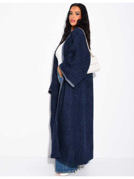 Kimono épais à liseré doré