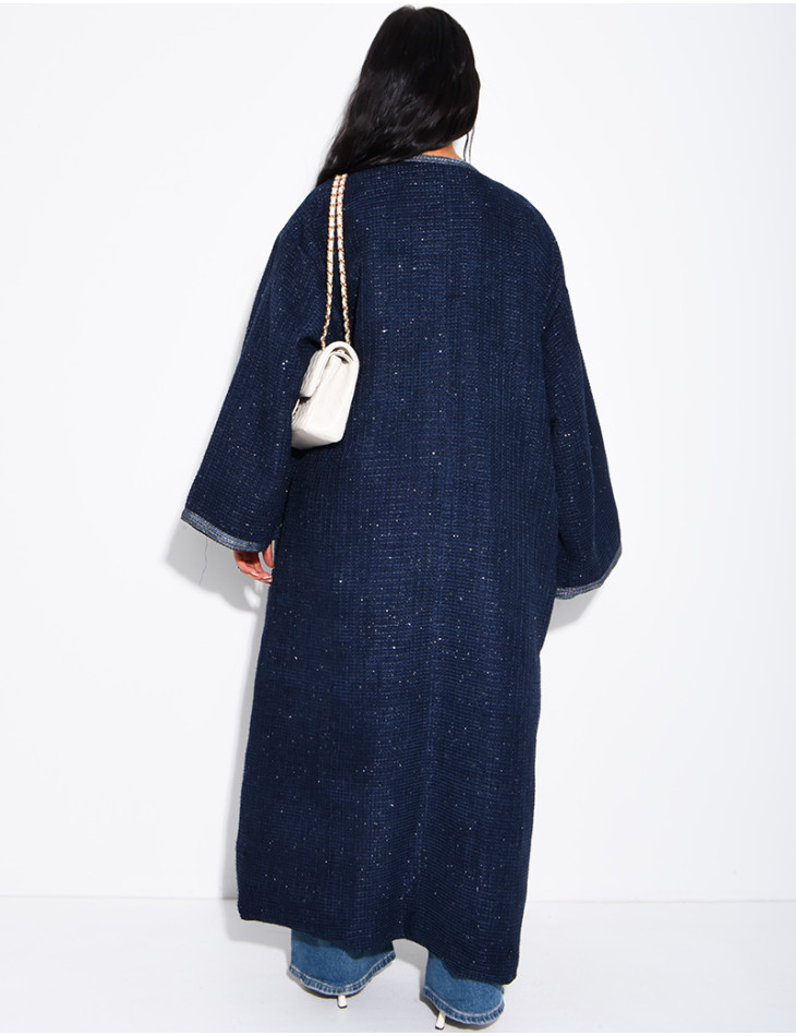 Kimono épais à liseré doré