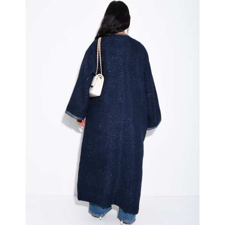 Kimono épais à liseré doré