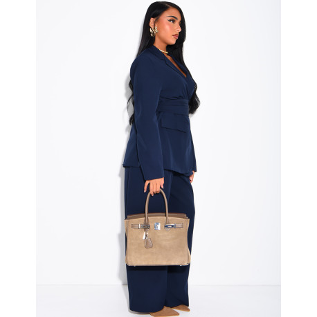 Tailored blazer and straight-leg trousers set