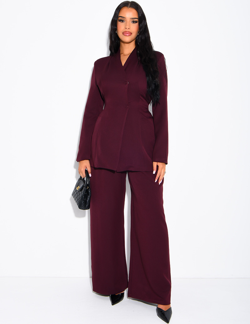 Ensemble blazer col montant...