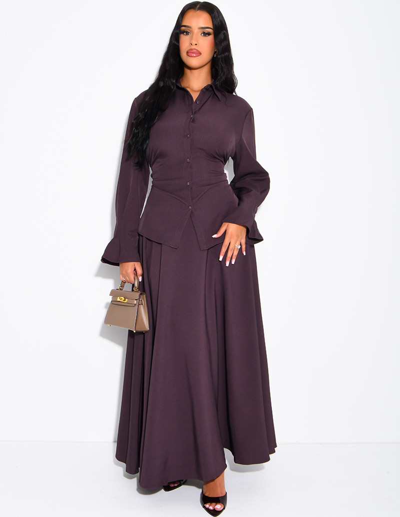 Ensemble jupe taille haute...