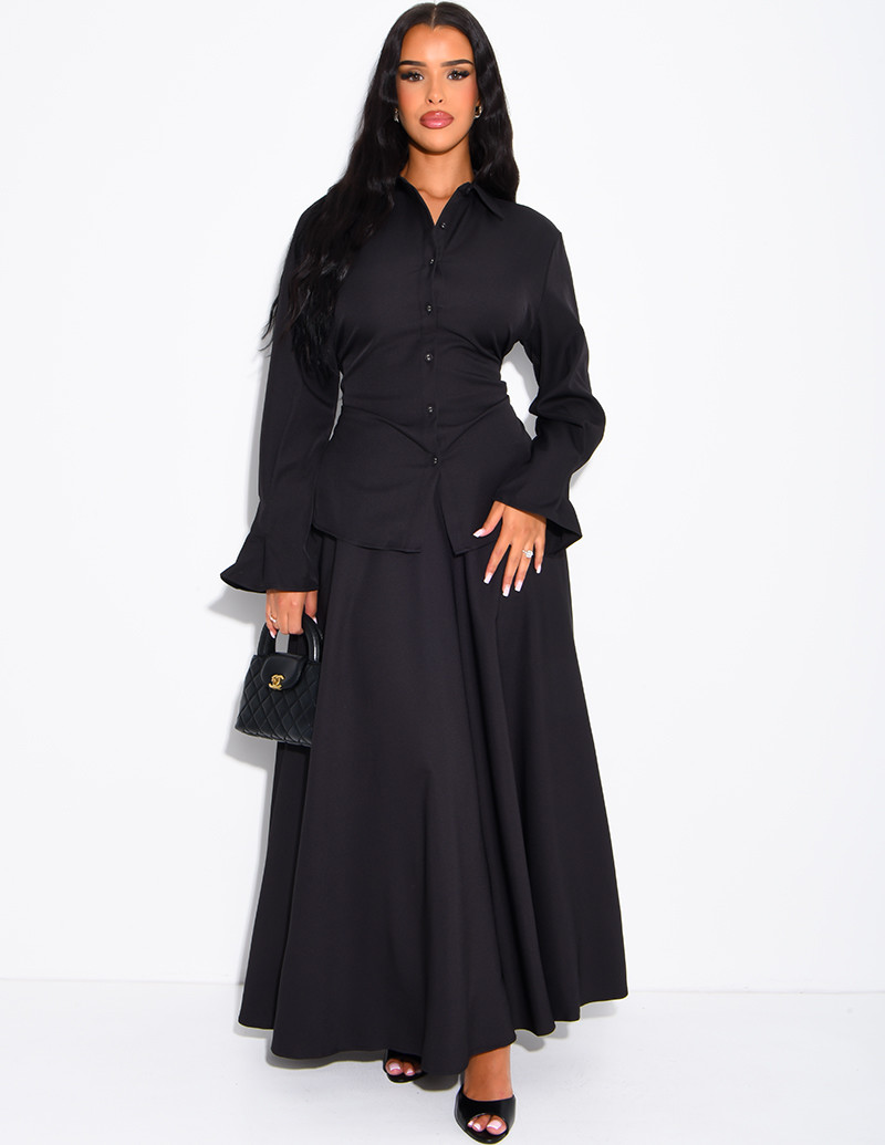 Ensemble jupe taille haute...