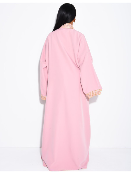 Ensemble robe sans manches et kimono à dorures avec ceinture
