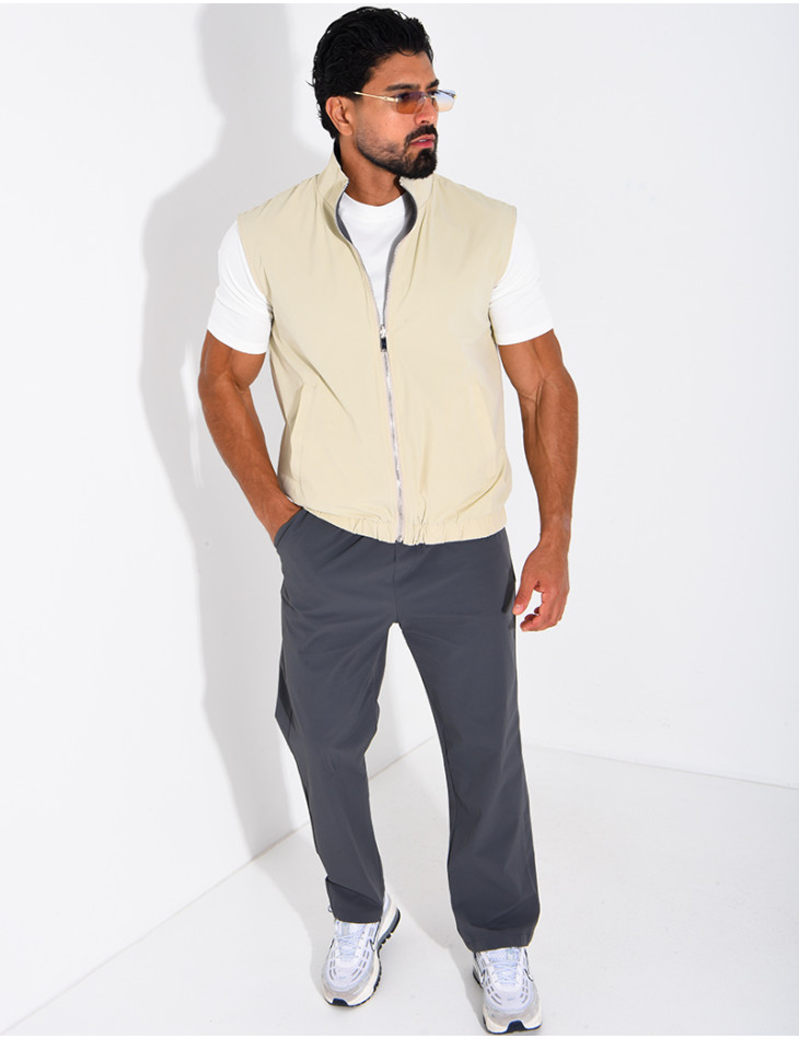 Ensemble en tissu imperméable pantalon et veste sans manches réversible