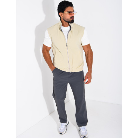 Ensemble en tissu imperméable pantalon et veste sans manches réversible
