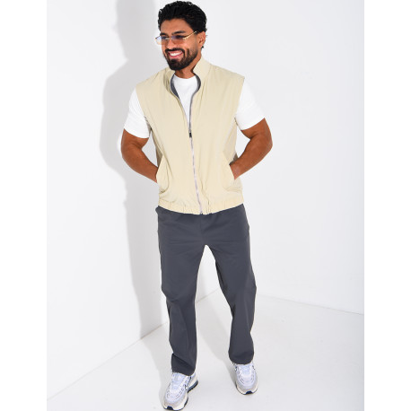 Ensemble en tissu imperméable pantalon et veste sans manches réversible