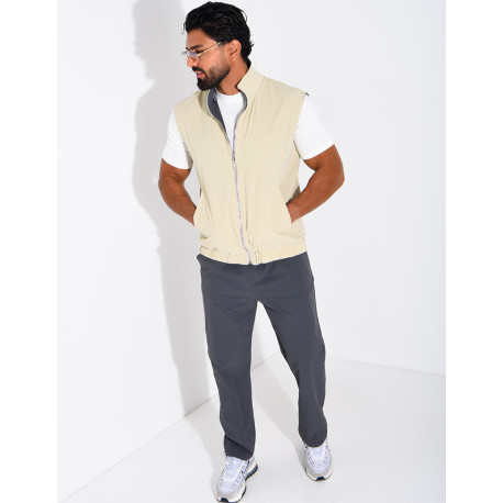 Ensemble en tissu imperméable pantalon et veste sans manches réversible