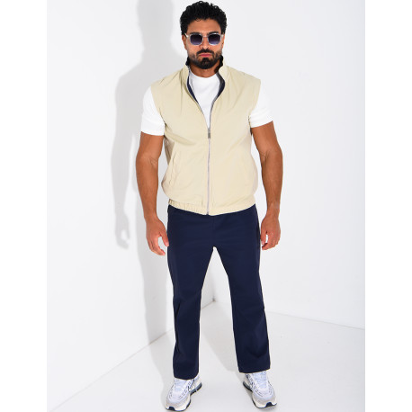 Ensemble en tissu imperméable pantalon et veste sans manches réversible