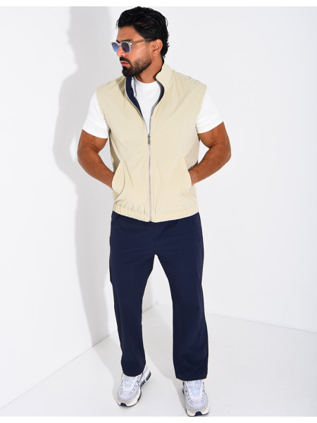 Ensemble en tissu imperméable pantalon et veste sans manches réversible