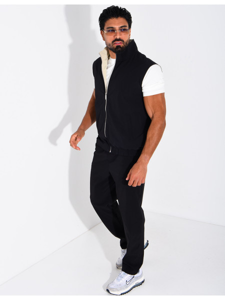 Ensemble en tissu imperméable pantalon et veste sans manches réversible
