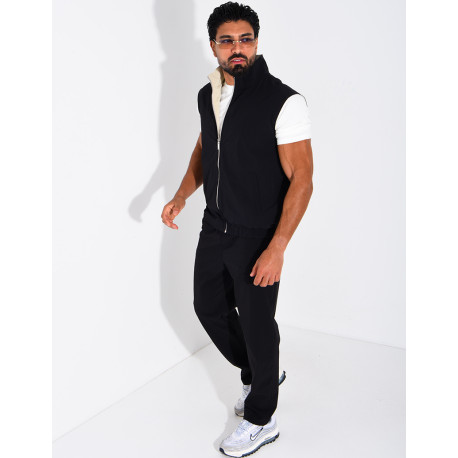 Ensemble en tissu imperméable pantalon et veste sans manches réversible