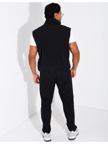 Ensemble en tissu imperméable pantalon et veste sans manches réversible