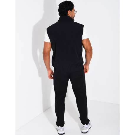 Ensemble en tissu imperméable pantalon et veste sans manches réversible