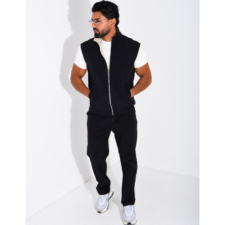 Ensemble en tissu imperméable pantalon et veste sans manches réversible