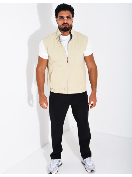 Ensemble en tissu imperméable pantalon et veste sans manches réversible