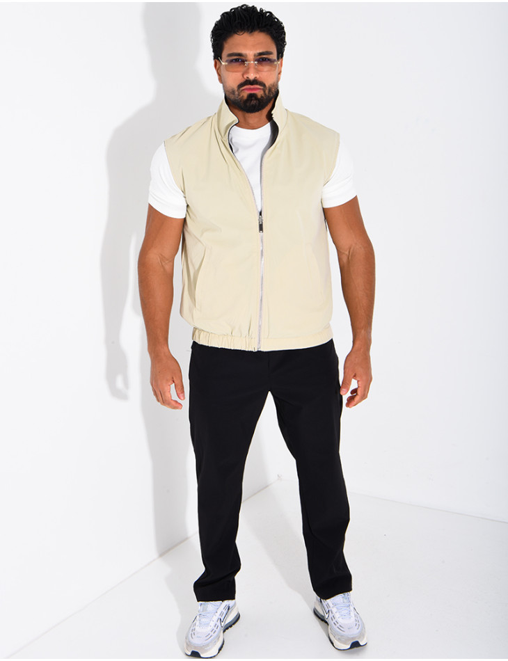 Ensemble en tissu imperméable pantalon et veste sans manches réversible