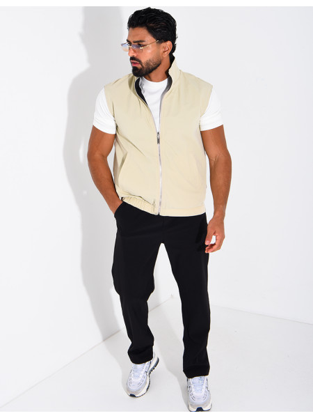 Ensemble en tissu imperméable pantalon et veste sans manches réversible