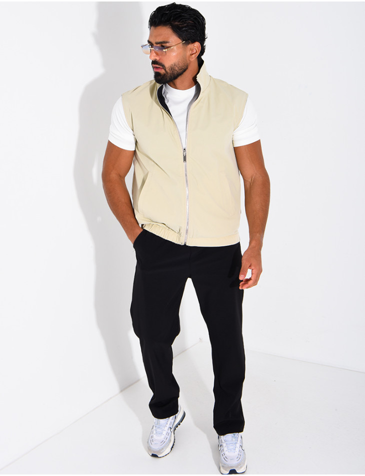 Ensemble en tissu imperméable pantalon et veste sans manches réversible