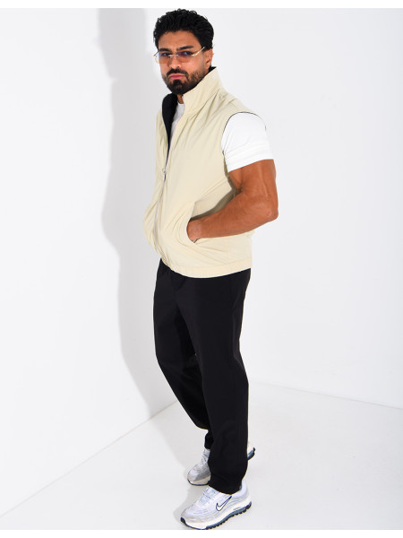 Ensemble en tissu imperméable pantalon et veste sans manches réversible