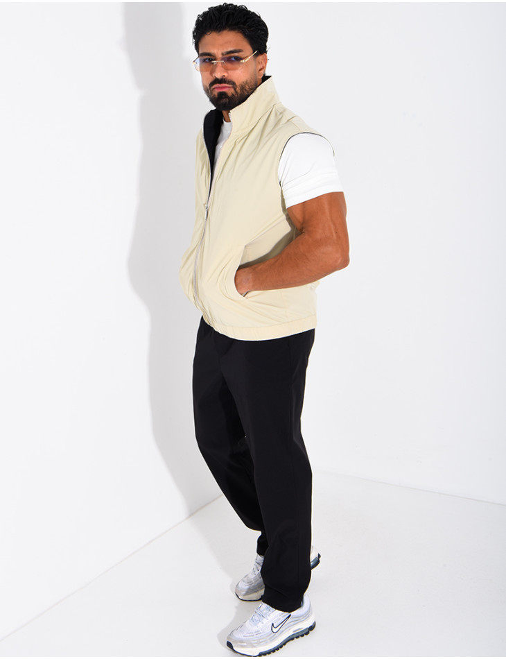 Ensemble en tissu imperméable pantalon et veste sans manches réversible