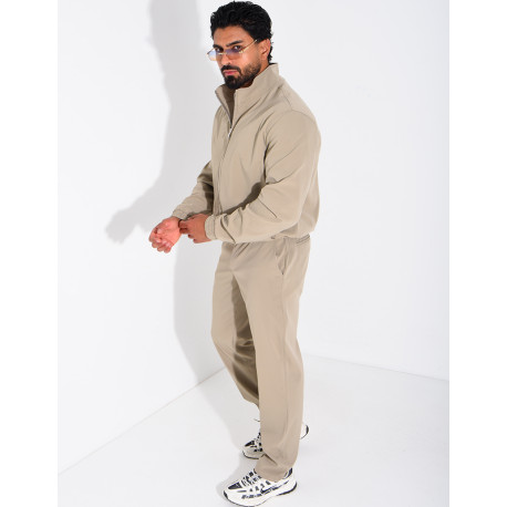 Ensemble veste zippée et pantalon droit