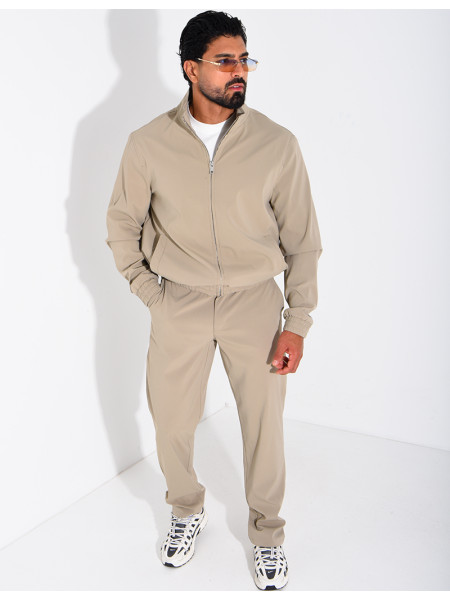 Ensemble veste zippée et pantalon droit