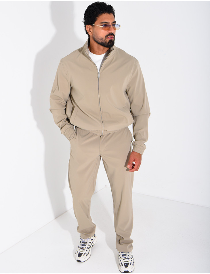 Ensemble veste zippée et pantalon droit