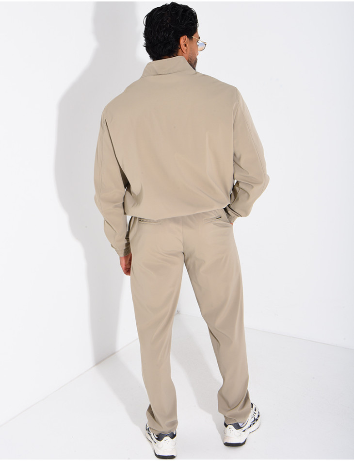 Ensemble veste zippée et pantalon droit
