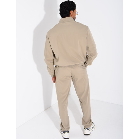 Ensemble veste zippée et pantalon droit
