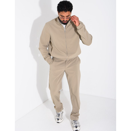 Ensemble veste zippée et pantalon droit