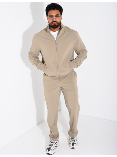 Ensemble veste zippée et pantalon droit