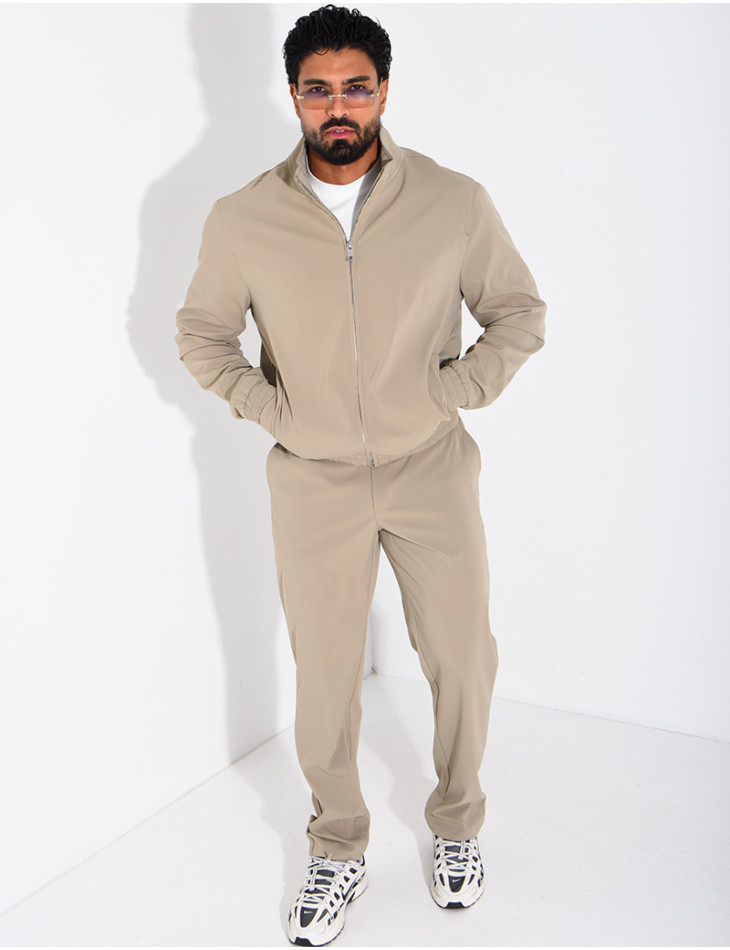 Ensemble veste zippée et pantalon droit