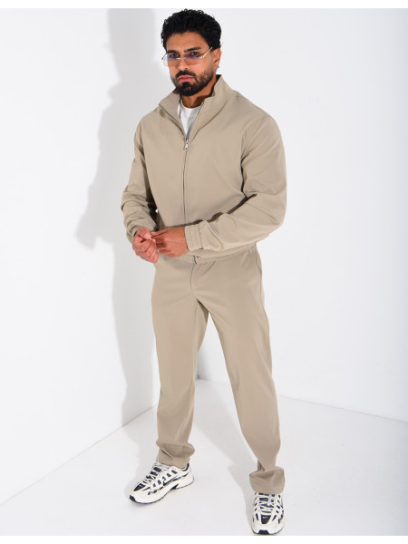 Ensemble veste zippée et pantalon droit