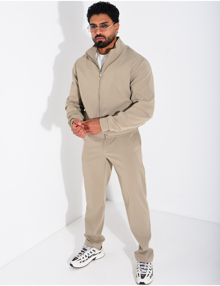 Ensemble veste zippée et pantalon droit
