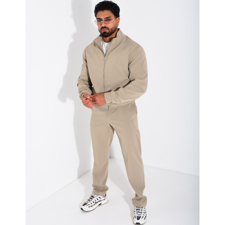 Ensemble veste zippée et pantalon droit