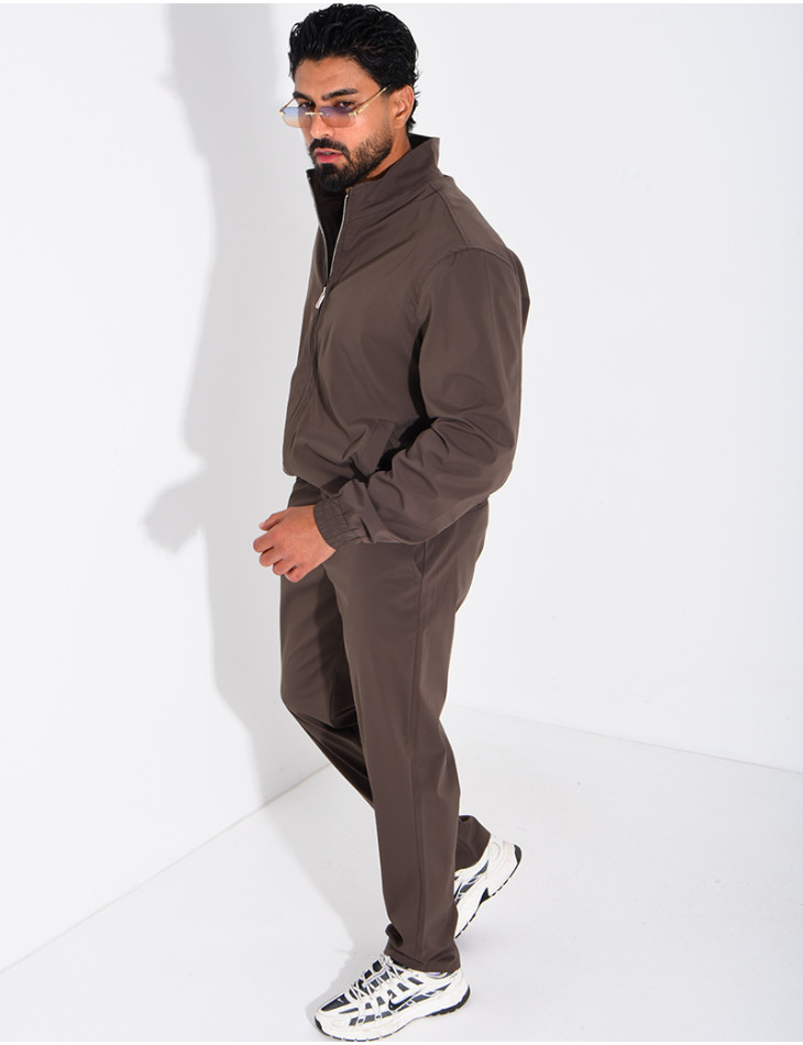 Ensemble veste zippée et pantalon droit