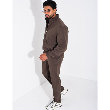 Ensemble veste zippée et pantalon droit