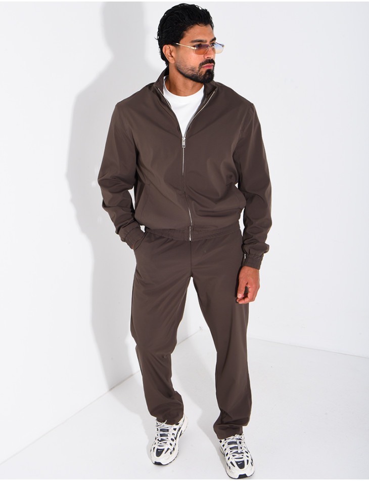 Ensemble veste zippée et pantalon droit