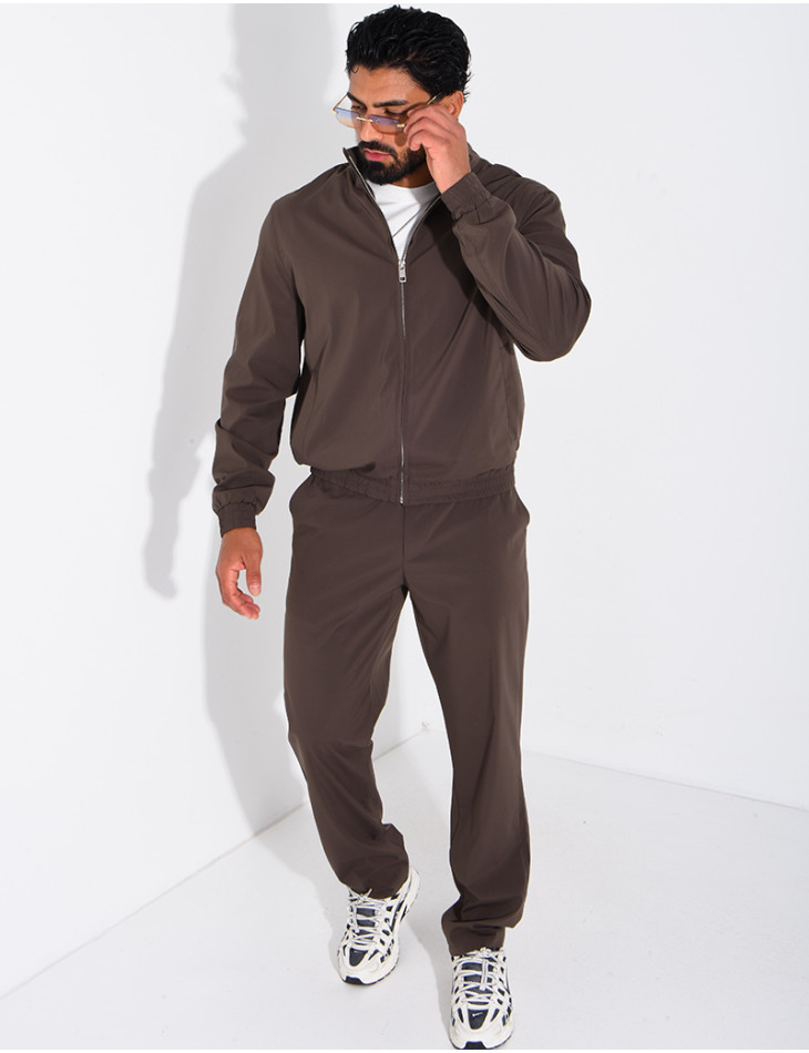 Ensemble veste zippée et pantalon droit