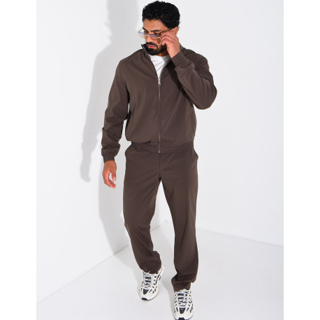 Ensemble veste zippée et pantalon droit