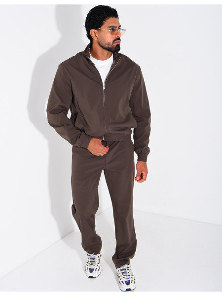 Ensemble veste zippée et pantalon droit