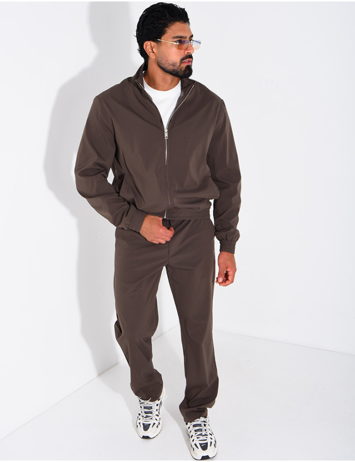 Ensemble veste zippée et pantalon droit