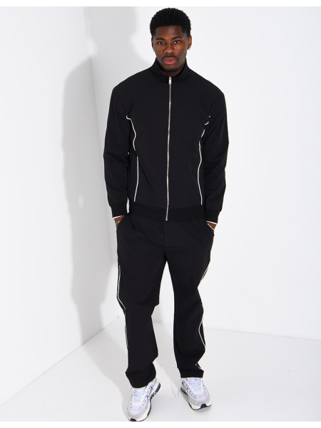 Ensemble à bande en tissu imperméable pantalon et veste