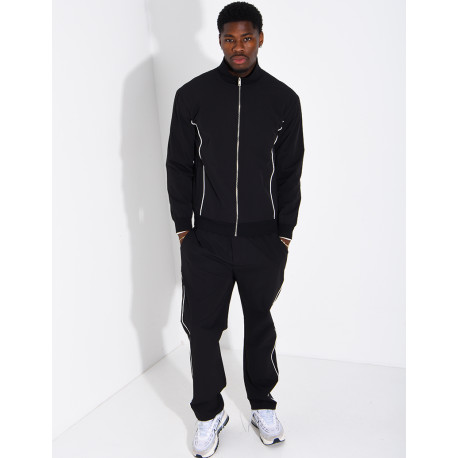 Ensemble à bande en tissu imperméable pantalon et veste