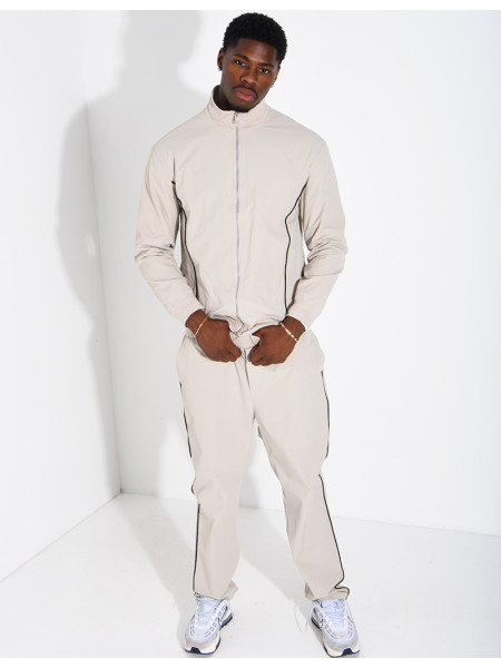 Ensemble à bande en tissu imperméable pantalon et veste