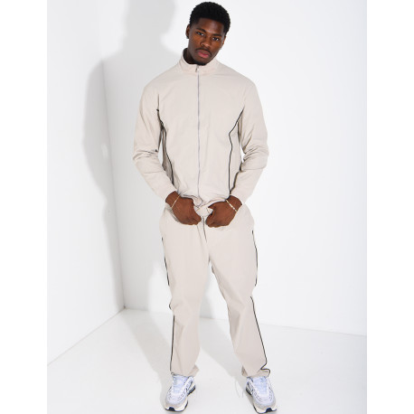Ensemble à bande en tissu imperméable pantalon et veste